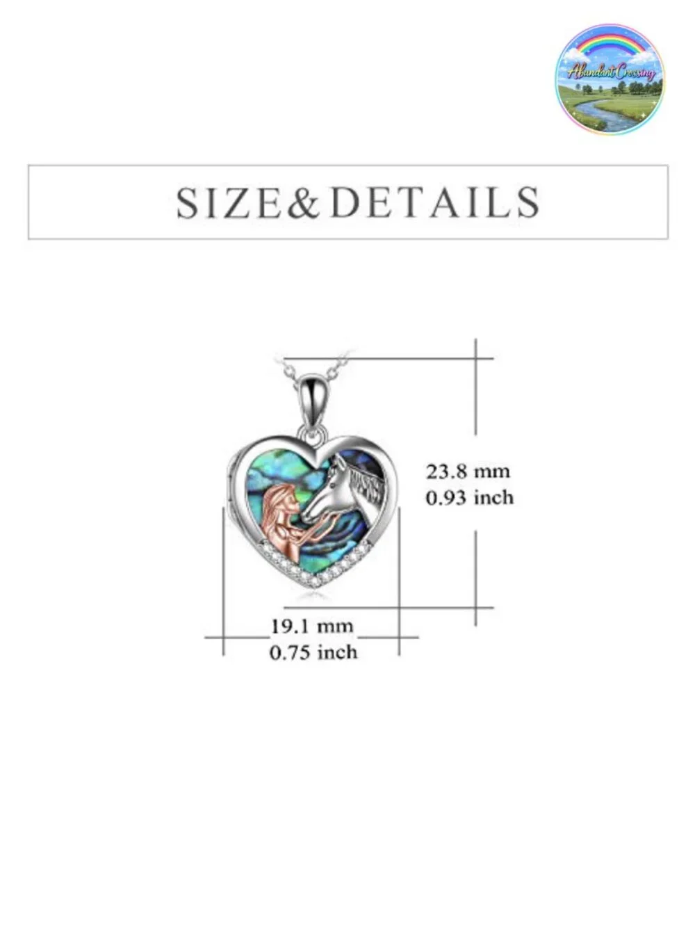 925 Sterling Silver Horse Pendant Necklace Women Gift